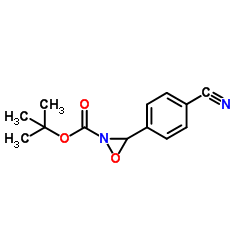 N-叔丁氧羰基-3-(4-氰苯基)哑嗪结构式
