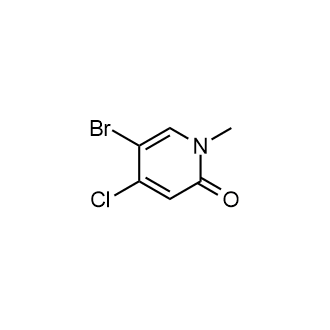 5-溴-4-氯-1-甲基吡啶-2(1H)-酮结构式