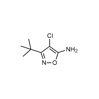 3-(叔丁基)-4-氯异噁唑-5-胺结构式