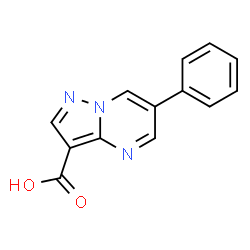 Pyrazolo[1,5-a]pyrimidine-3-carboxylic acid, 6-phenyl- structure