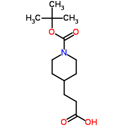 3-(1-(tert-Butoxycarbonyl)piperidin-4-yl)propanoic acid structure