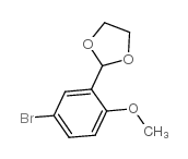 2-(5-溴-2-甲氧基苯基)-1,3-二氧戊环结构式
