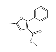 S-methyl 5-methyl-2-phenylfuran-3-carbothioate Structure