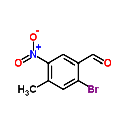 2-溴-4-甲基-5-硝基苯甲醛结构式