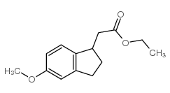 1h-indene-1-acetic acid, 2,3-dihydro-5-methoxy-, ethyl ester Structure