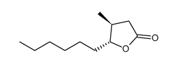 (4S,5R)-5-己基-4-甲基二氢呋喃-2(3H)-酮结构式