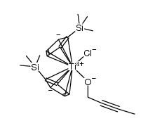 [TiCl(η5-C5H4SiMe3)2(OCH2CCCH3)]结构式