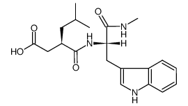 (R)-3-[(S)-2-(1H-Indol-3-yl)-1-methylcarbamoyl-ethylcarbamoyl]-5-methyl-hexanoic acid Structure