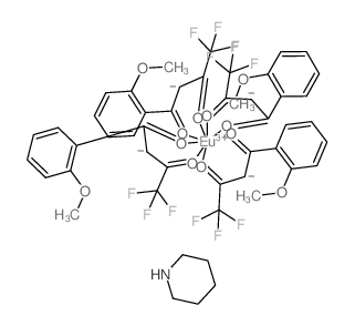 Piperidinium europium o-methoxybenzoyltrifluoroacetonate Structure