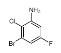 3-溴-2-氯-5-氟苯胺结构式