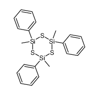 Trans-1,3,5-Trimethyl-1,3,5-triphenylcyclotrisilthian Structure