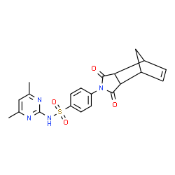 N-(4,6-dimethylpyrimidin-2-yl)-4-(1,3-dioxo-1,3,3a,4,7,7a-hexahydro-2H-4,7-methanoisoindol-2-yl)benzenesulfonamide Structure