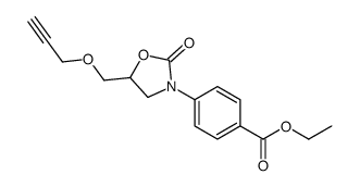 4-[2-Oxo-5-[(2-propynyloxy)methyl]oxazolidin-3-yl]benzoic acid ethyl ester structure