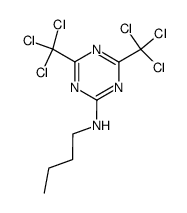 (4,6-bis-trichloromethyl-[1,3,5]triazin-2-yl)-butyl-amine结构式