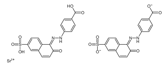 strontium,(5Z)-5-[(4-carboxyphenyl)hydrazinylidene]-6-oxonaphthalene-2-sulfonate结构式