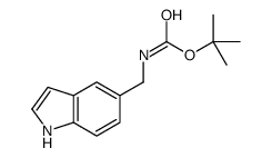 ((1H-吲哚-5-基)甲基)氨基甲酸叔丁酯结构式
