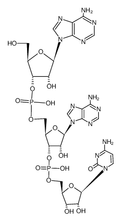 cytidylyl-(5'→3')-adenylyl-(5'→3')-adenosine structure