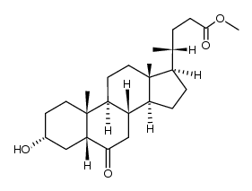 3α-ol-6-oxo-5β-24-cholanoic acid methyl ester结构式