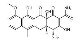 (4S,4aS,12aS)-4-amino-3,11,12a-trihydroxy-10-methoxy-6-methyl-1,12-dioxo-1,4,4a,5,12,12a-hexahydrotetracene-2-carboxamide结构式