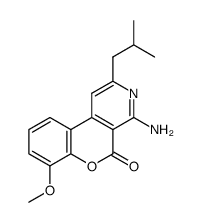 4-Amino-2-isobutyl-7-methoxy-5H-[1]benzopyrano[3,4-c]pyridin-5-one Structure