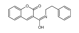 2-oxo-N-(2-phenylethyl)chromene-3-carboxamide结构式