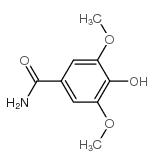 3,5-二甲氧基-4-羟基苯甲酰胺结构式