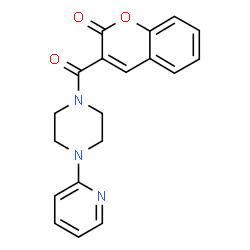 3-(4-(pyridin-2-yl)piperazine-1-carbonyl)-2H-chromen-2-one结构式