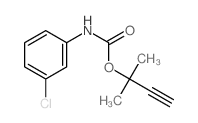 2-methylbut-3-yn-2-yl N-(3-chlorophenyl)carbamate结构式