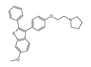 1-[2-[4-(6-methoxy-2-phenyl-1-benzothiophen-3-yl)phenoxy]ethyl]pyrrolidine结构式
