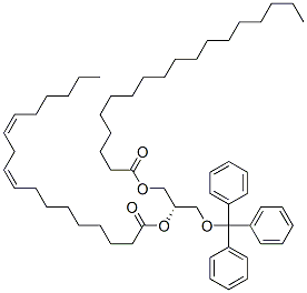 [S,(+)]-2-O-Linoleoyl-1-O-stearoyl-3-O-trityl-L-glycerol结构式