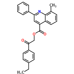 2-(4-Ethylphenyl)-2-oxoethyl 8-methyl-2-phenyl-4-quinolinecarboxylate结构式