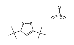 3,5-di-tert-butyl-1,2-dithiolylium perchlorate结构式