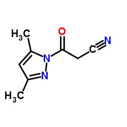 1-氰基乙酰-3,5-二甲基吡唑结构式
