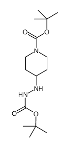 4-(N'-tert-Butoxycarbonyl-hydrazino)-piperidine-1-carboxylic acid tert-butyl ester Structure