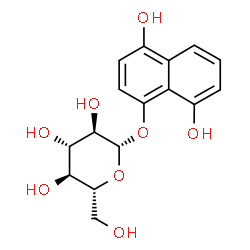 4-(β-D-Glucopyranosyloxy)-1,5-naphthalenediol Structure
