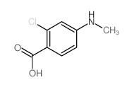 2-chloro-4-methylamino-benzoic acid结构式