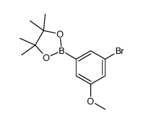 2-(3-溴-5-甲氧基苯基)-4,4,5,5-四甲基-1,3,2-二氧硼杂环戊烷结构式