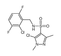 5-chloro-N-[(2-chloro-3,6-difluorophenyl)methyl]-1,3-dimethylpyrazole-4-sulfonamide Structure