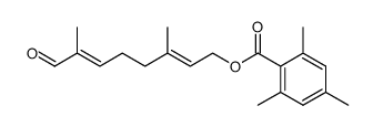 (2E,6E)-3,7-dimethyl-8-oxoocta-2,6-dien-1-yl 2,4,6-trimethylbenzoate Structure