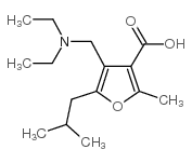 4-二乙氨基甲基-5-异丁基-2-甲基呋喃-3-羧酸结构式