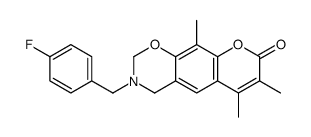 3-[(4-fluorophenyl)methyl]-6,7,10-trimethyl-2,4-dihydropyrano[3,2-g][1,3]benzoxazin-8-one结构式