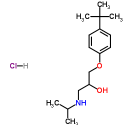 1-(4-tert-Butylphenoxy)-3-(isopropylamino)propan-2-ol hydrochloride (1:1) Structure