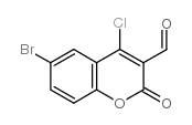 6-溴-4-氯-2-氧代-2H-苯甲基-3-甲醛结构式