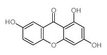 1,3,7-三羟基-9H-氧杂蒽-9-酮结构式