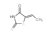(5Z)-5-ethylidene-2-sulfanylidene-thiazolidin-4-one结构式