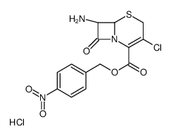 p-nitrobenzyl (6R-trans)-7-amino-3-chloro-8-oxo-5-thia-1-azabicyclo[4.2.0]oct-2-ene-2-carboxylate monohydrochloride Structure