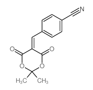 Benzonitrile,4-[(2,2-dimethyl-4,6-dioxo-1,3-dioxan-5-ylidene)methyl]- Structure