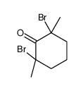 2,6-dibromo-2,6-dimethylcyclohexan-1-one结构式