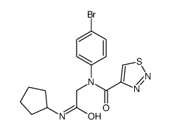 1,2,3-Thiadiazole-4-carboxamide,N-(4-bromophenyl)-N-[2-(cyclopentylamino)-2-oxoethyl]-(9CI) Structure