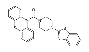 10H-Phenothiazine,10-[[4-(2-benzothiazolyl)-1-piperazinyl]carbonyl]-(9CI) Structure